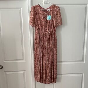 Floral Pink Maxi Dress